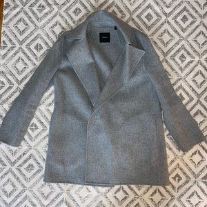 Theory Grey Wool Cashmere Coat